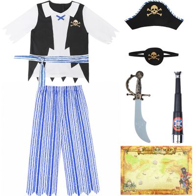 Wizland Pirate Costume for Boys With Accessories 3-4