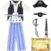 Wizland Pirate Costume for Boys With Accessories 3-4 view 1