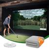 Aerixtron Gray Fireproof Golf Simulator Impact Screen, 3D Air Mesh Impact Screen for Golfs Training Indoor/Outdoor, HD Golf Hitting Screens for Home Practice with Grommet Holes & Bungee Cords
