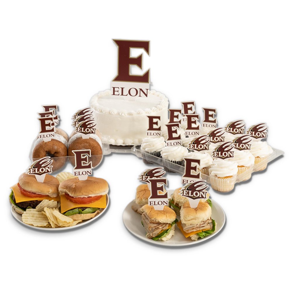 Desert Cactus Elon University EU Phoenix Food Picks, Cupcake and Cake Toppers, Cake Pop Sticks - 25 Pcs Party Supplies and Decorations