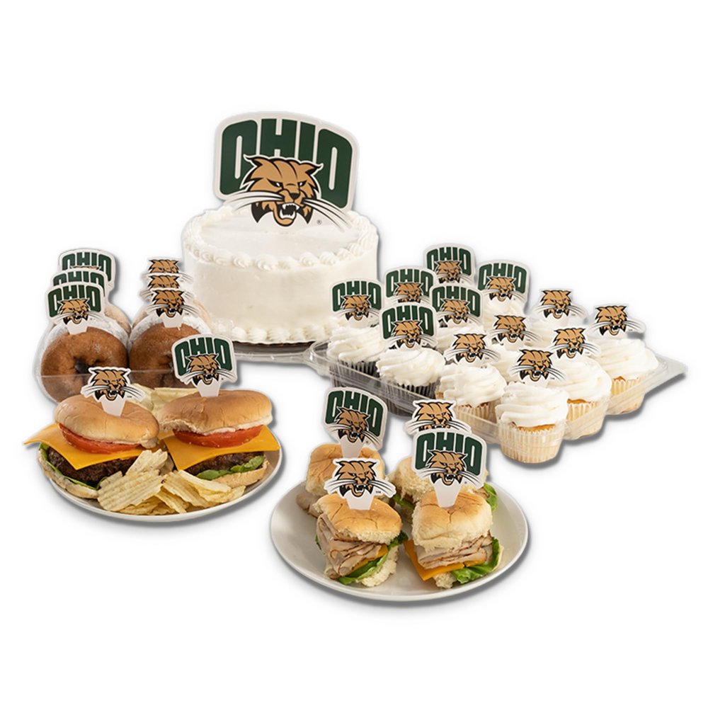 Desert Cactus Ohio University OU Bobcats Food Picks, Cupcake and Cake Toppers, Cake Pop Sticks - 25 Pcs Party Supplies and Decorations