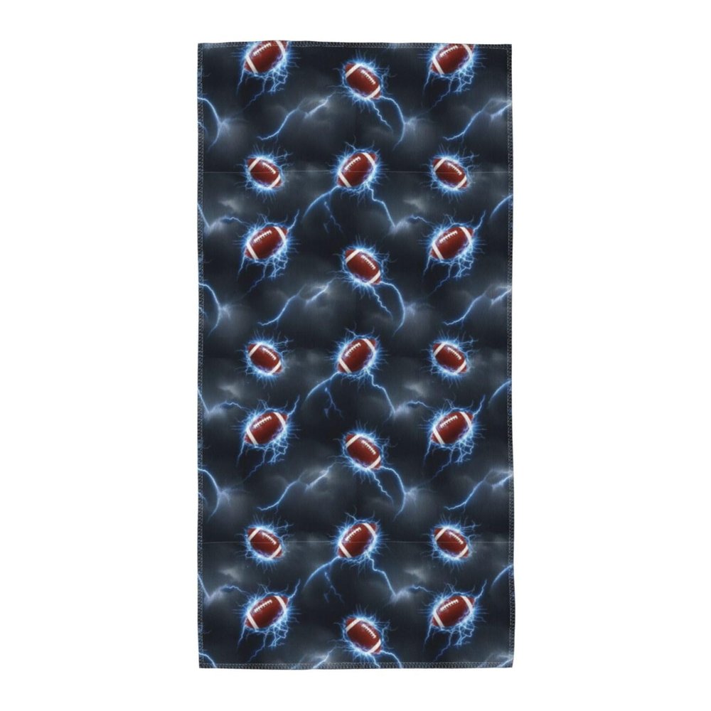Lightweight Machine Washable Shower Towels American Football 3D Print, Soft Absorbent Bathroom Towels for Men & Women, Ideal for All Daily Scenes