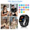 Pedometer Watch No APP/Phone Required, 1.85" Display Fitness Tracker Watch with Pedometer, Calories & Step Counter, Waterproof Smart Watches with Heart Rate Monitor, Sleep Tracking for Women Men view 4