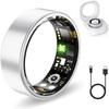 Smart Rings for Women Men, Fitness Ring with Heart Rate, Blood Oxygen, HRV, Stress, Sleep Tracker, Step Tracker, No Subscription Fee, lP68 Waterproof Smart Ring for iPhone & Android (Silver 9#) view 1