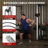 Wall Mount Cable Station, 18 Position Height Adjustable LAT Pulldown Machine with Dual Pulley System, Cable Crossover Machine for Home Gym view 2