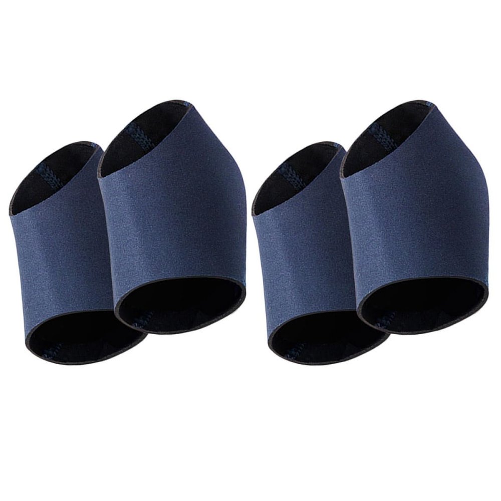 2 Pair Heel Protectors Reusable Elastic Cloth Sleeves Blue