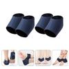 2 Pair Heel Protectors Reusable Elastic Cloth Sleeves Blue view 3