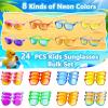 ZXNXZNX 24 Bulk Kids Sunglasses Party Favors for Toddler Boys Girls Age 3-8 view 2