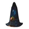 WZYCWB Blue fluorescent wine Printed Hooded Cape | Cosplay Costume, Halloween Anime Party Prop - Medium view 1