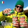 Sowinvent 16 oz Champion Cup A Salute To Italy, 4-Time World Soccer Champion, 120 Sets Disposable Paper Party Cups with Lids, Restaurant Catering Concession & Fan Event Decorations, FORZA AZZURRI 2030 view 2
