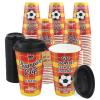 Sowinvent 16 oz Champion Cup A Salute To Spain, 2010 World Soccer Champion, 120 Sets Disposable Paper Party Cups with Lids, Restaurant Catering Concession & Fan Event Decorations, VAMOS ESPAA 2026 view 1
