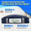 GYMMALL Crash Sensory Pad, 4'x3' Pads for Kids Sensory with Extra 5cm EPE Mat for Enhanced Safety, Soft Foam Blocks with Washable Cover, Crash Mat for Autistic Children, Toddlers, Gymnastics & Therapy view 2