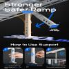 KOLOTOOL 8FT Portable Aluminum Wheelchair Ramp for Home with Support Legs view 4