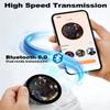 KAKAHOUS Anime Digital Badge Pin, Smart E-Badge with 1.7-inch HD Pixel Screen, Bluetooth-Enabled, Customizable GIFs & Images, Lightweight Cyberpin for Anime Fans, White view 3
