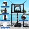 Clupways Pool Basketball Hoop with Backstop Height Adjustable Poolside Basketball Hoop for Pool with 10x8 FT Ball Backstop, Water Weighted Base | Includes a Ball & Pump | 12-Month Warranty view 2