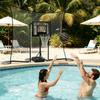 Clupways Pool Basketball Hoop with Backstop Height Adjustable Poolside Basketball Hoop for Pool with 10x8 FT Ball Backstop, Water Weighted Base | Includes a Ball & Pump | 12-Month Warranty view 3