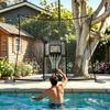 Clupways Pool Basketball Hoop with Backstop Height Adjustable Poolside Basketball Hoop for Pool with 10x8 FT Ball Backstop, Water Weighted Base | Includes a Ball & Pump | 12-Month Warranty view 4