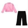 Ocealan Sparkly Latin Dance Outfits for Boys Sequined Shirts with Trousers Jazz Rumba Salsa Dancewear for Performance Pink 14 Years view 4