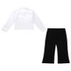 Ocealan Sparkly Latin Dance Outfits for Boys Sequined Shirts with Trousers Jazz Rumba Salsa Dancewear for Performance White 10 Years view 4
