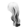 Baluue Halloween Black White Half Curly Wavy Wig for Adult Cosplay view 1