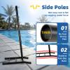 Swimming Pool Volleyball Net Set for Adults and Family | Max 30ft & 4-Height Adjustable | Angled Tension Poles + 2 Water-Filled Bags for Superior Stability | Pool Volleyballs + Storage Bag (Blue) view 2