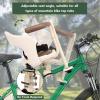 Child Bike Seat Front Mounted for Adult Bike with Soft Cushion, White view 4