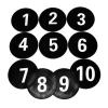 Bingche 10pcs Numbered Floor Spots Markers Soccer Flat Sign Discs Football Nonslip Floor Marker(Black) view 1