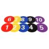 Bingche 10pcs Numbered Floor Spots Markers Soccer Flat Sign Discs Football Nonslip Floor Marker(Black) view 3