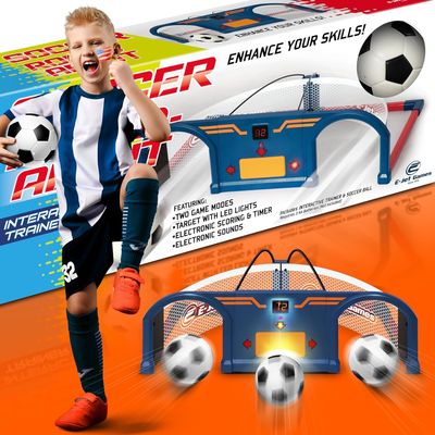 E E-JET GAMES Soccer Trainer, Soccer Exercises Training Set | Improve Agility First Touch Ball Control & Foot-Eye Coordination Hand-Eye