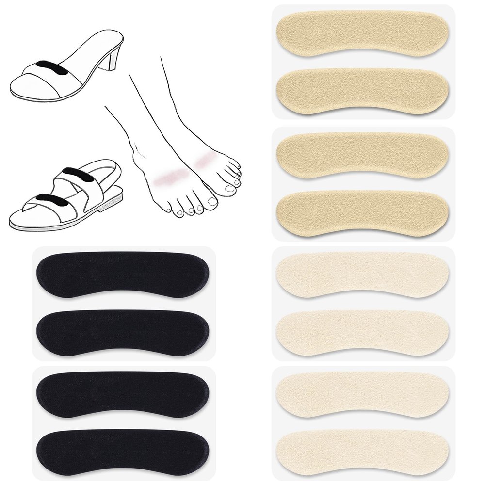 Cutecrop 6 Pairs Sandal Strap Cushion Strips Shoe Strap Cushion,Classic