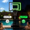 MagnaTree Pool Basketball Hoop with Light, Adjustable Height & Movable Base Poolside Basketball Hoop Inground Goal Toys for Party Game, Include Standard Ball, Glow Ball, Glow Backboard & LED Rim view 2