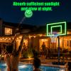 MagnaTree Pool Basketball Hoop with Light, Adjustable Height & Movable Base Poolside Basketball Hoop Inground Goal Toys for Party Game, Include Standard Ball, Glow Ball, Glow Backboard & LED Rim view 3