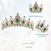 Green Tiara Crown for Women Queen Princess Crowns Crystal for Cake Bridal Birthday Party view 2