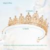 Green Tiara Crown for Women Queen Princess Crowns Crystal for Cake Bridal Birthday Party view 3