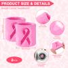 NICEMOVIC Breast Cancer Awareness Accessories,Breast Cancer Gifts for Woman, 2 Pack Ribbon Wristbands, Breast Cancer Ribbon, Sports Wristbands - Pink view 2