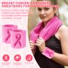 NICEMOVIC Breast Cancer Awareness Accessories,Breast Cancer Gifts for Woman, 2 Pack Ribbon Wristbands, Breast Cancer Ribbon, Sports Wristbands - Pink view 3
