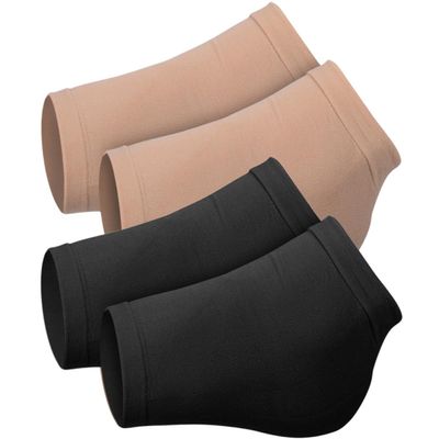Xmas Silicone Heel Socks 2 Pairs for Men Toeless Ventilation