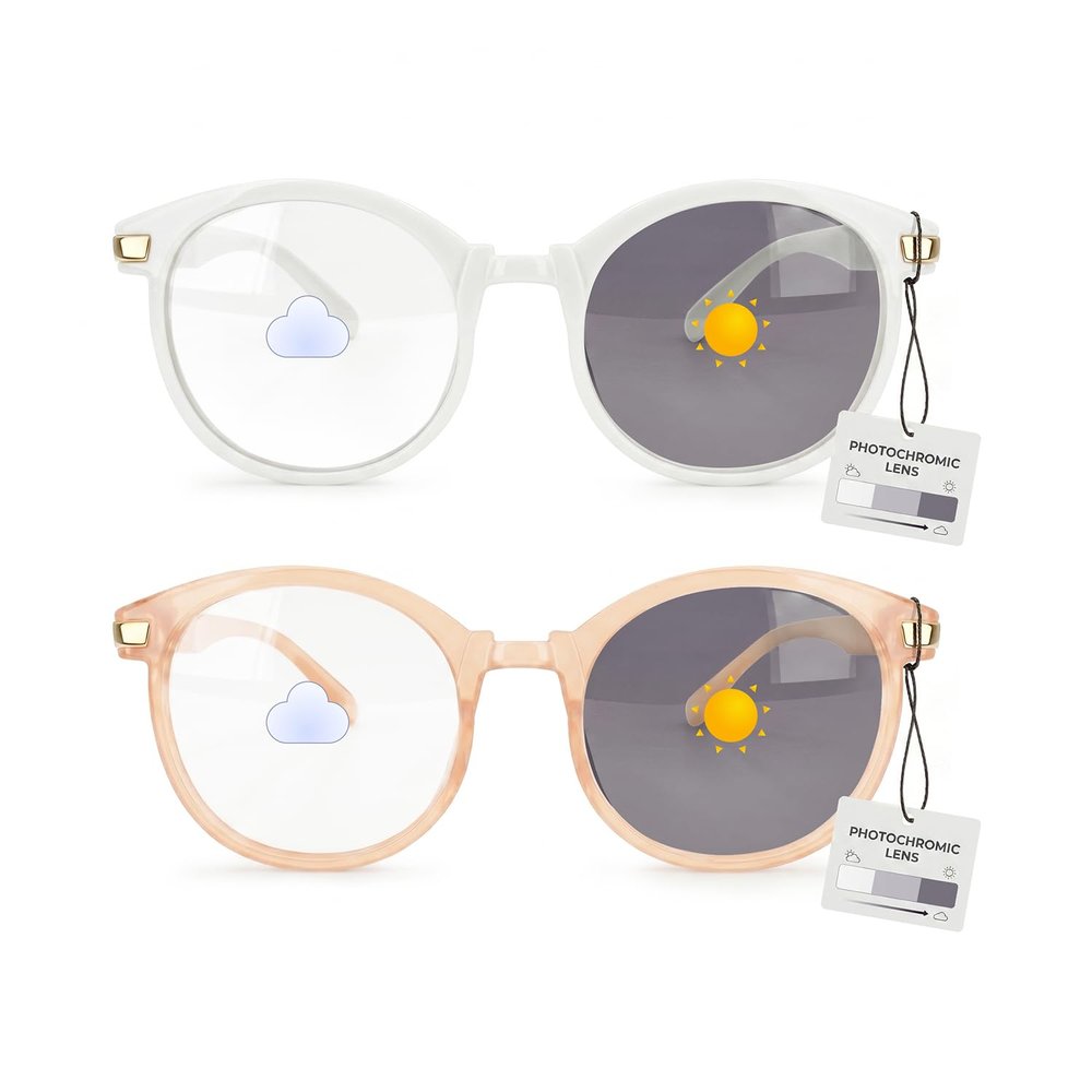 Kids Sunglasses,Light Fashion Photochromic lense, Toddler Sunglasses 2 Pair