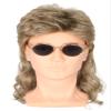 LeMarnia Mens Mullet Wig, 70s 80s Retro Wavy Curly Wig, Blonde Brown Synthetic Costume Wig for Halloween, Theme Party & Cosplay view 1