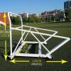 DEGQSTPC Hurdle Cart for Gymnasiums/Schools, Portable Hurdle Racks Transportation Trolley,4-Wheel Hurdle Cart,Track and Field Equipment Transport Vehicle view 2