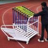 DEGQSTPC 4 Wheeler Hurdle Cart for Gymnasiums/Schools, Track Hurdles Training Equipment Transportation Trolley Removable, Mobile Football Training Hurdle Carrier Carts for Soccer Training Field view 3