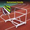 DEGQSTPC 4 Wheeler Hurdle Cart for Gymnasiums/Schools, Track Hurdles Training Equipment Transportation Trolley Removable, Mobile Football Training Hurdle Carrier Carts for Soccer Training Field view 4