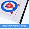 Tabletop Shuffleboard Table Curling Game Thick Smooth Board 47" for Family view 4