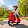 Licensed Vespa Kids Electric Scooter, 6V 4-Wheel Ride on Motorcycle view 2