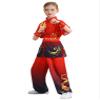 ACSUSS Boys Girls Dragon Chinese Top with Pants Kung Fu Suit Sets B Red Black 11-12 view 1