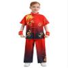 ACSUSS Boys Girls Dragon Chinese Top with Pants Kung Fu Suit Sets B Red Black 11-12 view 2