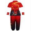 ACSUSS Boys Girls Dragon Chinese Top with Pants Kung Fu Suit Sets B Red Black 11-12 view 4