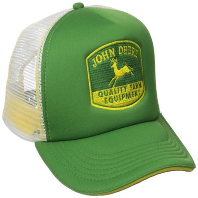 John Deere Embroidered Logo Mesh Back Foam Trucker Hat One-Size