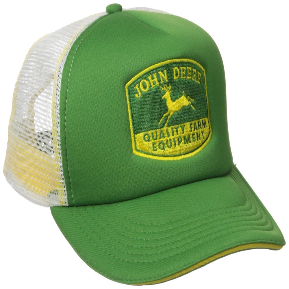John Deere Embroidered Logo Mesh Back Foam Trucker Hat One-Size