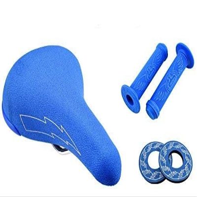 SE Bikes Bundle 3 Items: SE Flyer Seat with SE Wing Grips with SE Wing Donuts (Blue)